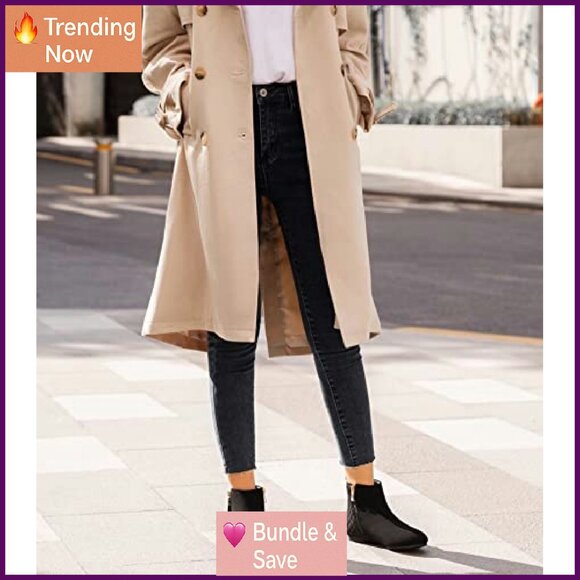 Women's Ankle Boots Flat Low Heel Zipper Chelsea Booties Winter Fall Fashion - Picture 4 of 8